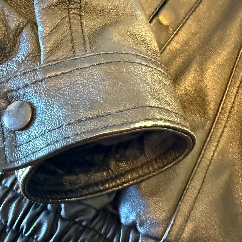 USA Bikers Dream Apparel Mens Size 2X Black Leather Motorcycle Jacket Thinsulate - Picture 6 of 16